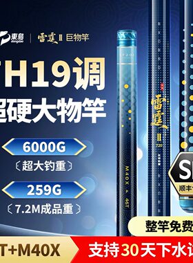 东岛雷霆7H轻量大物竿鲢鳙竿超轻超硬钓鱼竿手竿青鱼台钓竿巨物竿