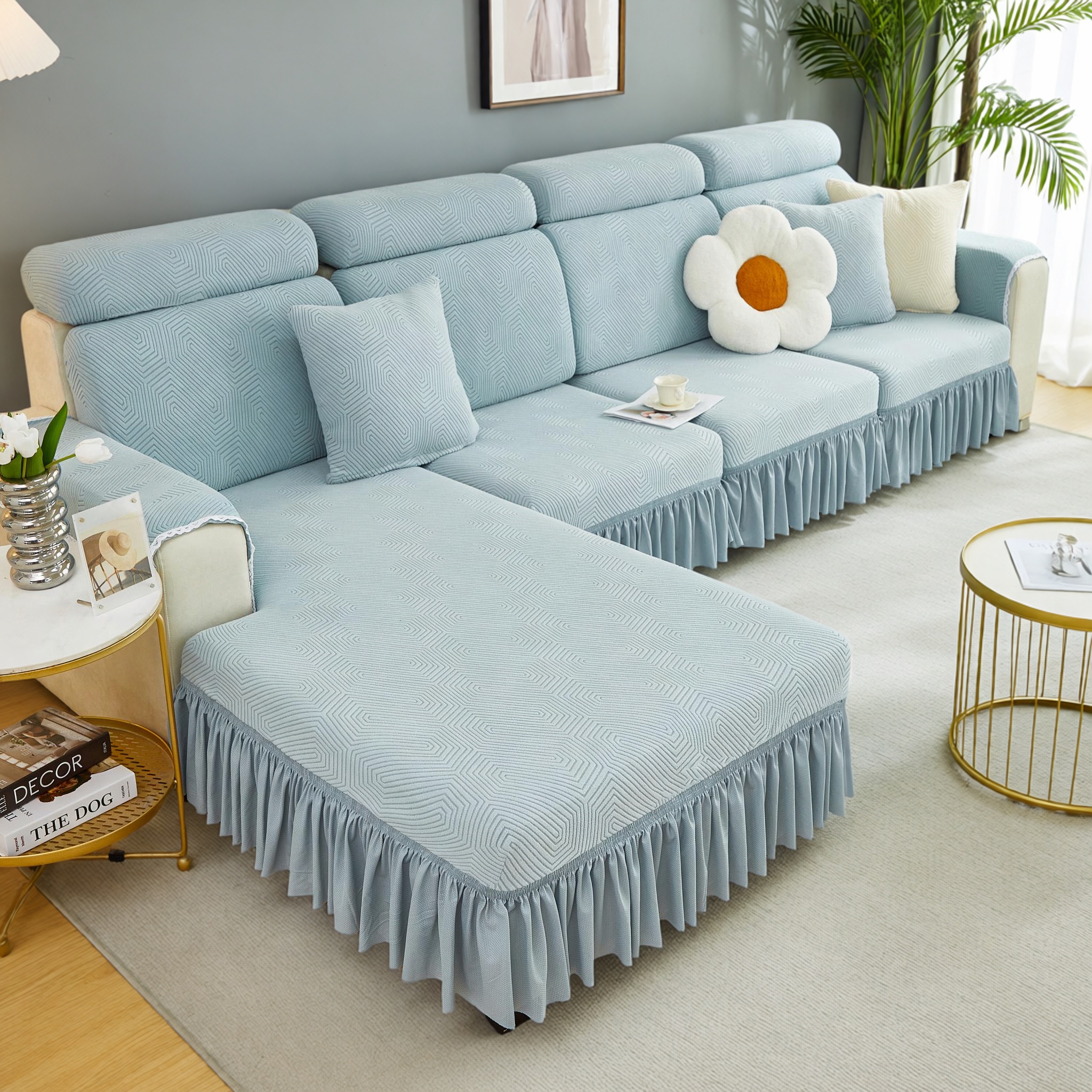 万能组合沙发套罩弹力贵妃全包