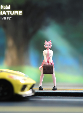 VM1/87/64/43/24猫科福瑞1微缩场景微拍摄影车模型搭配手办小人偶