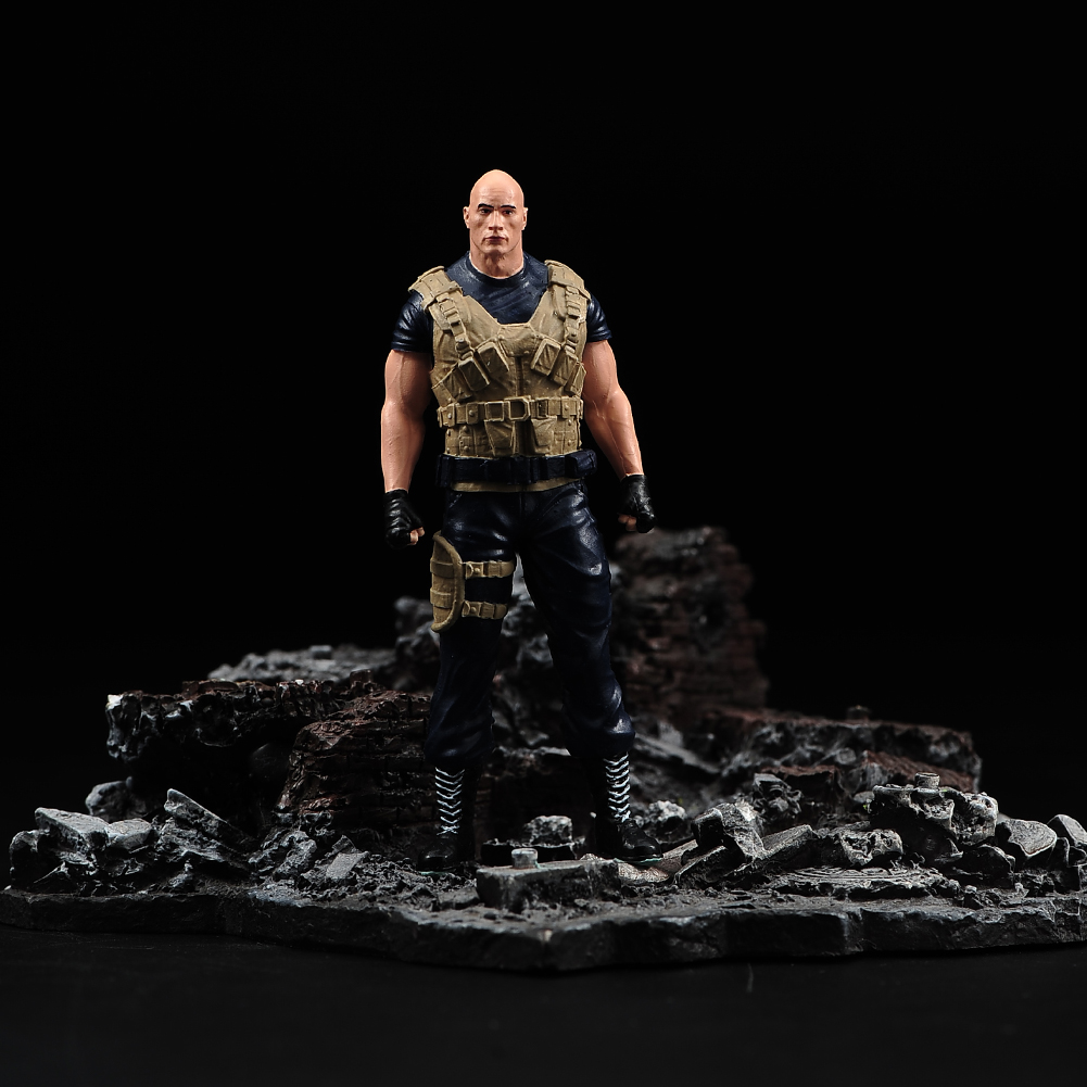 1/64/43/24/87人偶速度与激情 强森唐老大微缩场景微拍小人摆件