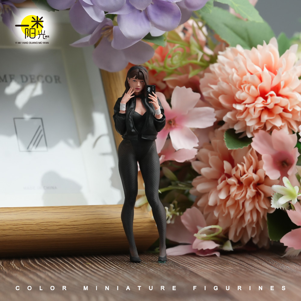 1/24/18 自拍黑丝袜性感女孩精涂微缩场景模型搭配手工涂装小人偶