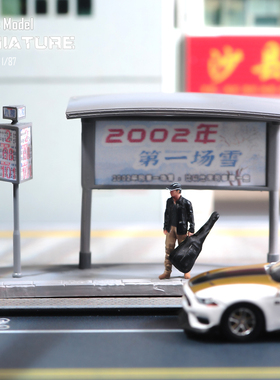 VM1/87/64/43  歌手刀郎 微缩场景微拍摄影车模型搭配手办小人偶