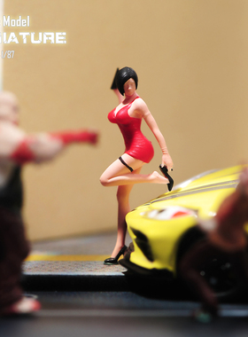 1/87/64/43艾达王手提高跟鞋微缩场景微拍摄影车模型搭配手办人偶