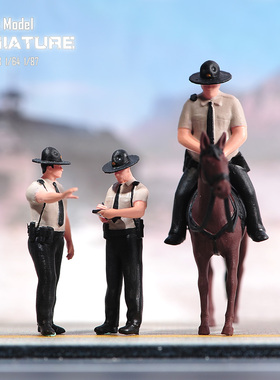 VM1/87/64/43/24美国巡警 微缩场景微拍摄影车模型搭配手办小人偶