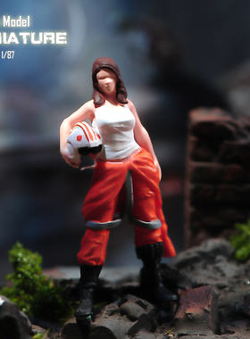 VM1/87/64/43星球大战女飞行员微缩场景微拍摄影车模型手办人偶