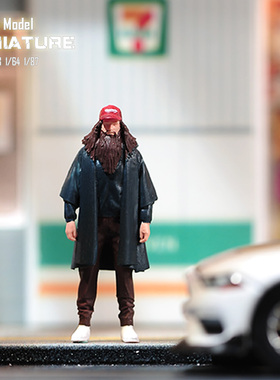 VM 1/87/64/43/24/18 奔跑的阿甘微缩场景模型搭配涂装小人偶