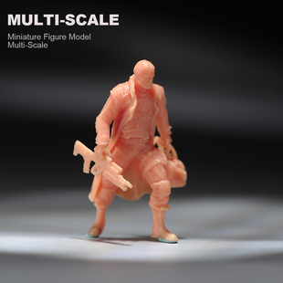 1/64/43惩罚者微缩场景微拍摄影车模型搭配手办小人偶模型白膜