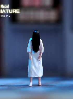 VM1/24/43/64/87 贞子diy手工配微缩场景搭配汽车模型微拍小人偶