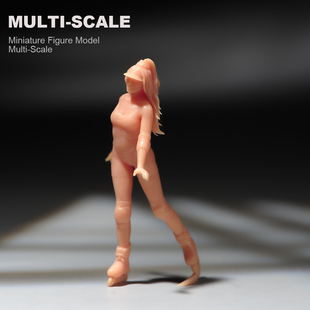 1/87/64/43芭比滑轮滑微缩场景微拍摄影车模型搭配手办小人偶白膜