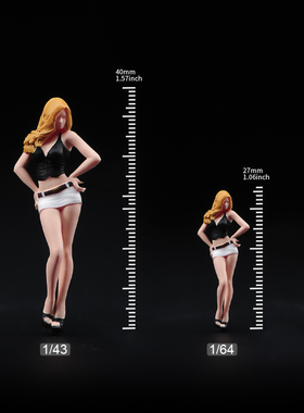 VM 1/87/64/43 性感美女微缩场景微拍摄影车模型手办小人偶摆件