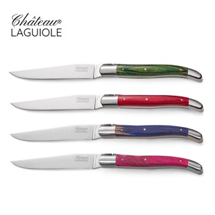 法国进口Chateau Laguiole牛排刀西餐刀不锈钢餐刀叉强化木手柄
