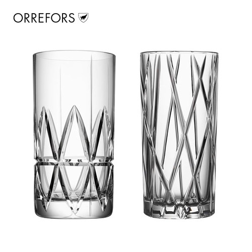 瑞典orrefors水晶玻璃长饮杯