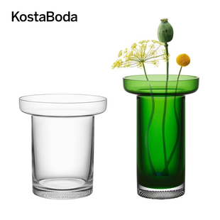 瑞典kosta boda水晶玻璃进口花瓶摆件客厅插花轻奢高级感郁金香瓶