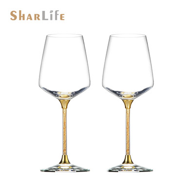 SharLife金箔轻奢红酒高脚杯