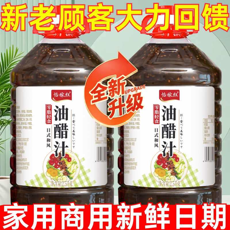 0脂肪油醋汁健身瓶装菜汁煮菜蔬菜沙拉日式沙拉酱荞麦面轻食凉拌