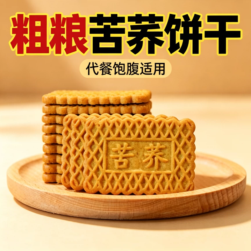 无糖糖尿人专用食品苦荞酥粗粮饼干轻食休闲早餐糕点下午茶办公室宿舍0反式脂肪低卡孕妇追剧减脂期解馋小零食健身低负担营养轻食