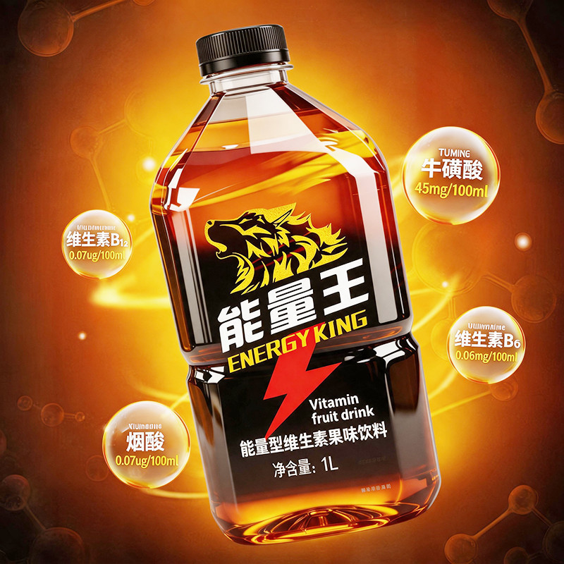维生素功能饮料0糖0脂1L大瓶装夏季运动出汗能量饮料整箱厂家批发