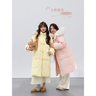 DM100大码女装微胖mm冬保暖牛角扣羽绒服连帽防水防风外套