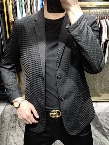 夏季新款男士西装外套修身百搭