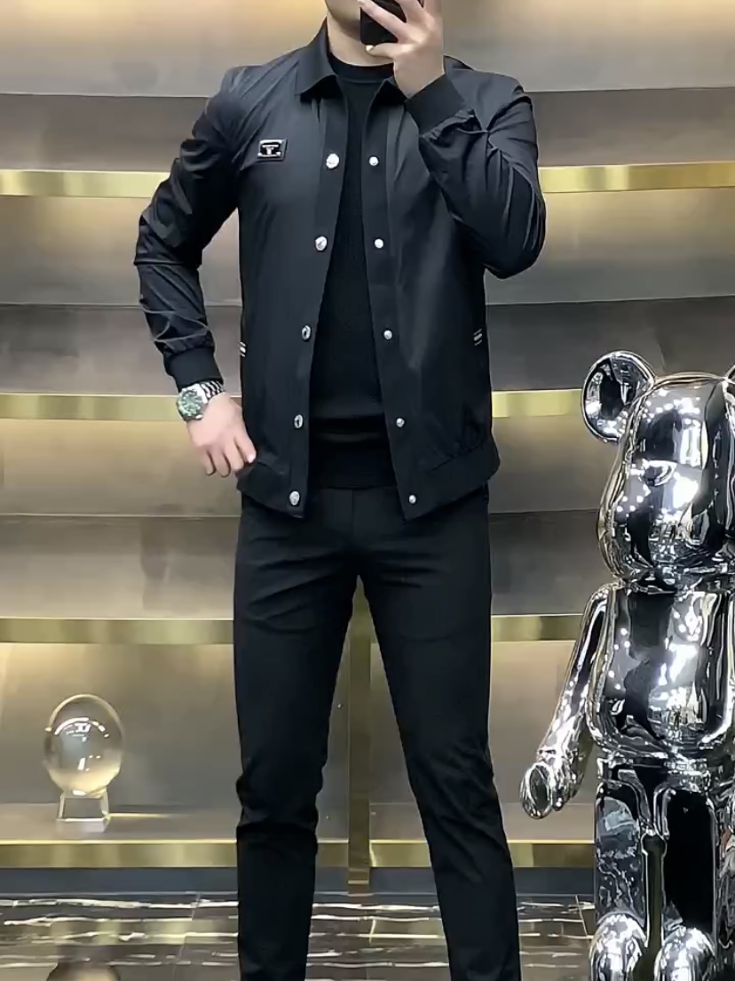 翻领夹克外套百搭修身气质上衣