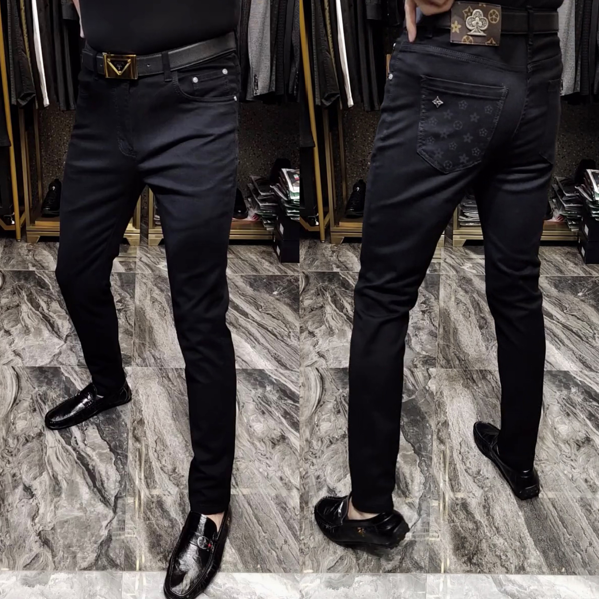 春季男士欧货小直筒牛仔裤