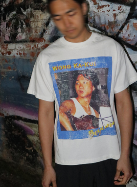 DarcEyes黄家驹复古人像vintage美式街头短袖t恤