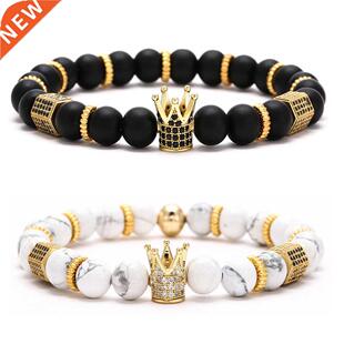 ndy Micro Pave Cubic Zirconia Hecagon Crown Charm Bracelet W