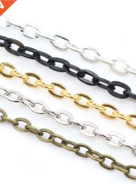 5 Meters/lot 3x2mm 4x3mm 5 Colors Plated Handmade Unwelded I