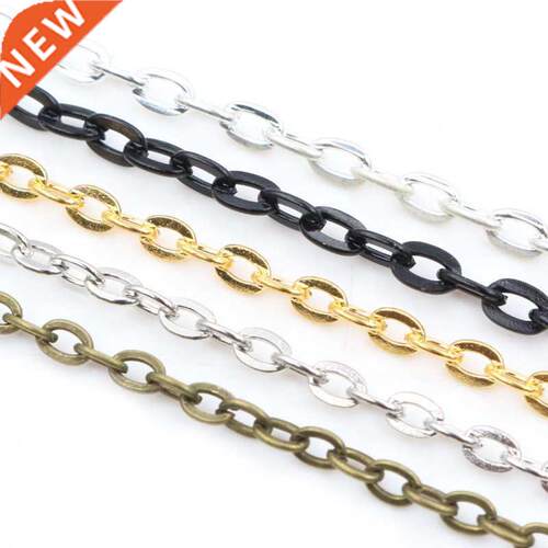 5 Meters/lot 3x2mm 4x3mm 5 Colors Plated Handmade Unwelded I