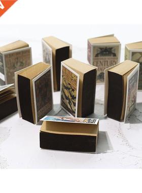 122 Sheet Mini Memo Pad Retro Matchbox Style Notebook Notepa