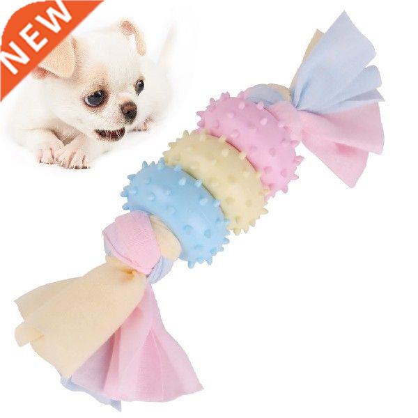 Cute Candy Color Dog Rope Toy Dog Toy With Thorn Bone