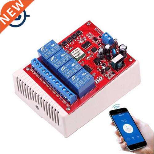 220V 4 Channel Wifi Relay Switch Module Phone APP Wireless R