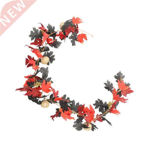 1 Set of Maple Leaf Hanging Vine Decor Rattan Maple Leaf