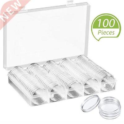 100pcs 30 mm Coin Capsules with Storage Organizer Box for