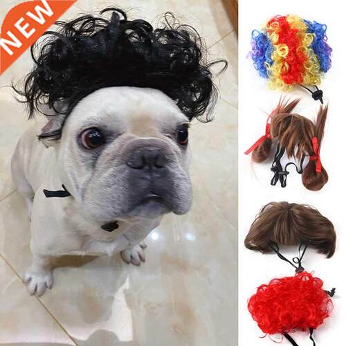 Creative Pet Cosplay Accessories Clown Red Wig Head Wear for