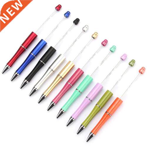 10Pcs/Lot Plastic Beadable Pen Bead Pens Ballpoint Pen Gift