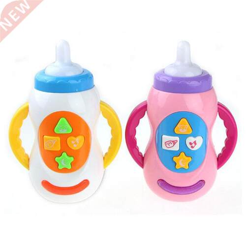 Baby Kids Safe Sound Music Light Milk Bottle Learning Musica