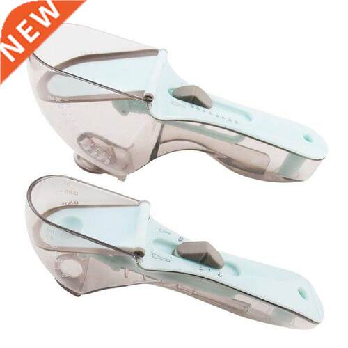 2 Pcs Adjustable Measuring Spoons With Magnetic Snaps