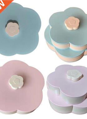 Plastic Storage Box For Food Nut Rotatable Container Case Cr