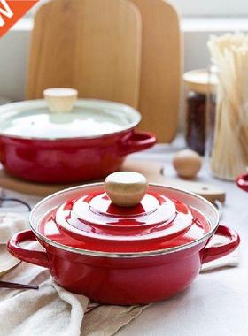 edging enamel anti overflow pot with thick soup cooker gas