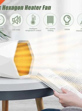 Desk Hexagon Heater Fan 3 Seconds Heat Adjustable Overheat P