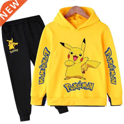 2022 new children's clothing Pikchu- hoodie Pokemon cotton