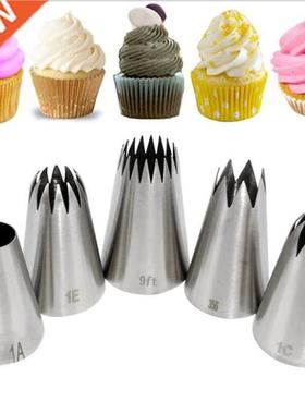 5pcs/set Large Metal Cake Cream Decoration Tips Set Pastry T