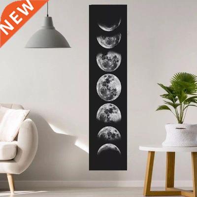 Psychedelic Moon Phase Tapestry Black Galaxy Night Sky Wall