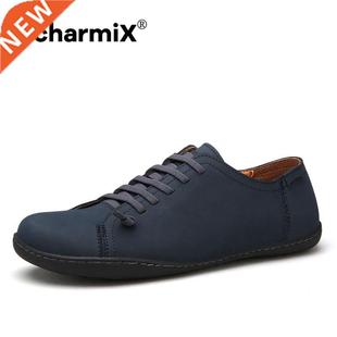 Espadri Leather Casual Loafers Men New Split Cow Driviers