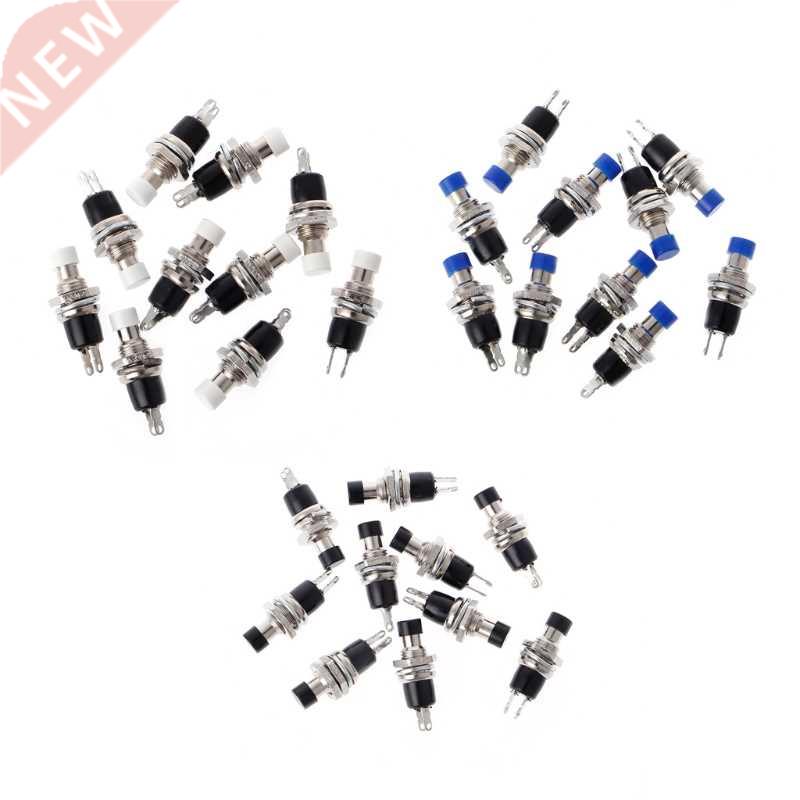 10 Pcs 7mm 2 Pins ON/OFF SPST Momentary Push Button Switch 2