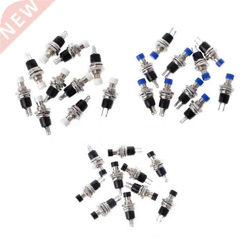 10 Pcs 7mm 2 Pins ON/OFF SPST Momentary Push Button Switch 2