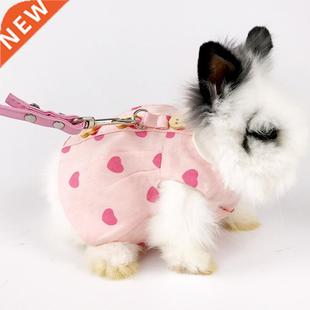 Rabbit Clothes Cute Bunny Vest Harness Outdoor Leash Set Sma