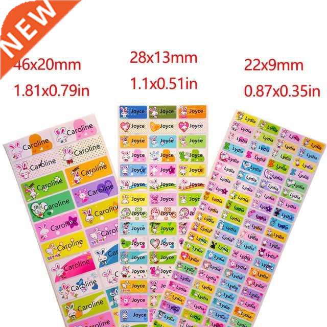 Cute Rabbit Customize Label Name Sticker Waterproof Personal