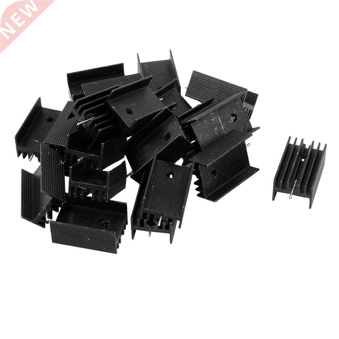 20x Black Aluminum Cooler Heat Sink Heatsink 25x15x10mm 适用